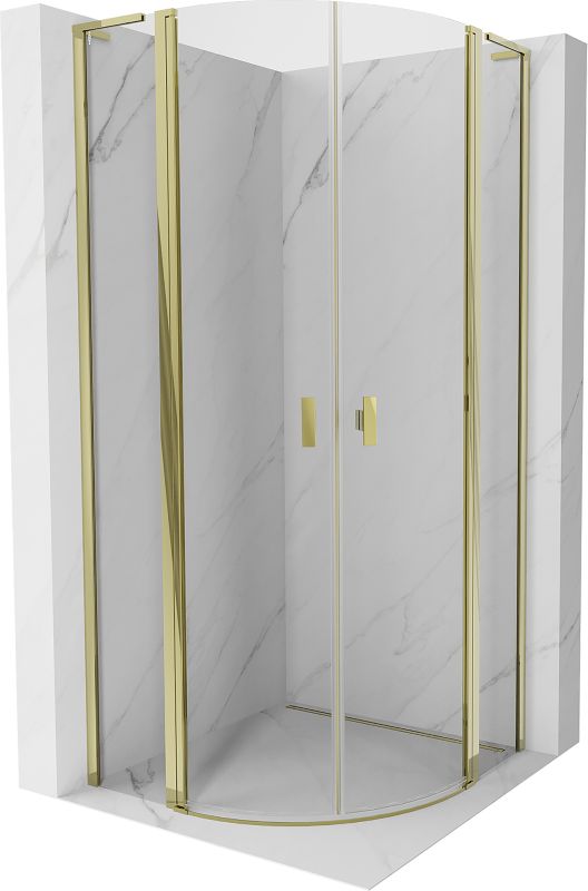 Kabina prysznicowa półokrągła Mexen Mist L złota 90x90 cm - 8A32L-090-090-50-00 1 szt.