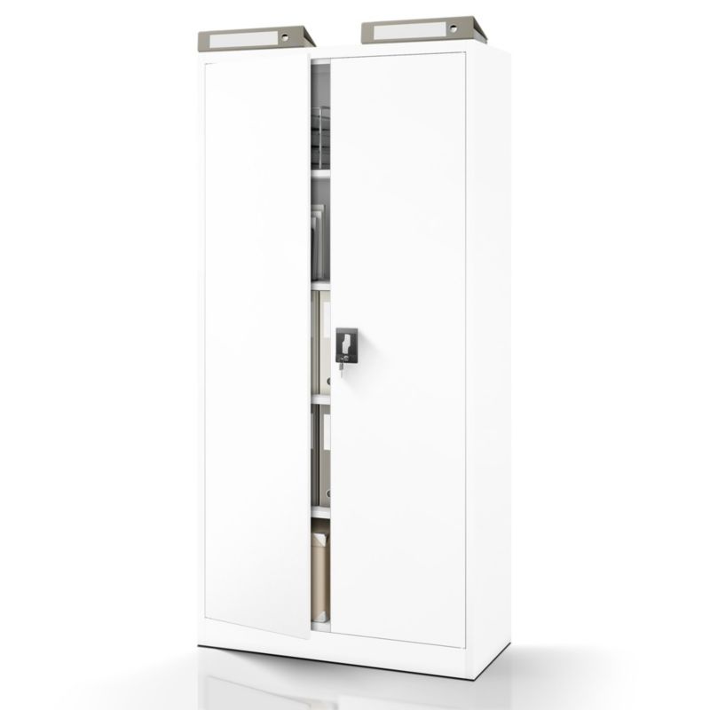 Szafa metalowa biurowa Jan Nowak 195x90x40 cm biała 1 szt