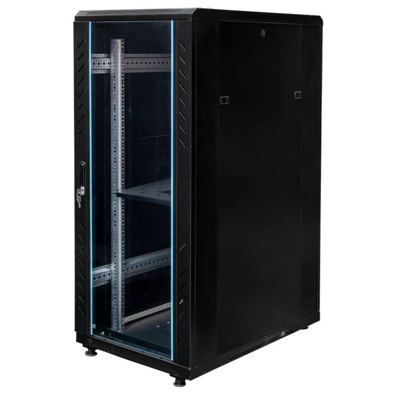 Szafa szafka Mega-M Rack 19" 28U stojąca instalacyjna otwierana czarna 600x800mm 1szt.