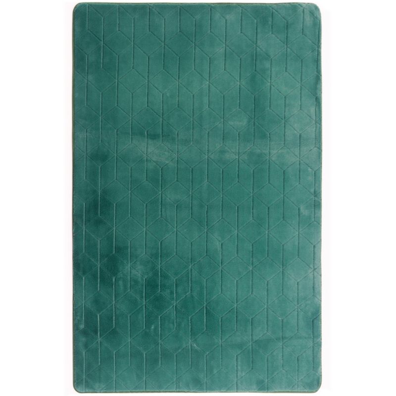 Dywan Songmics Rabbit 3D pluszowy miękki jak królik antypoślizgowy 80x150 zielony 1szt