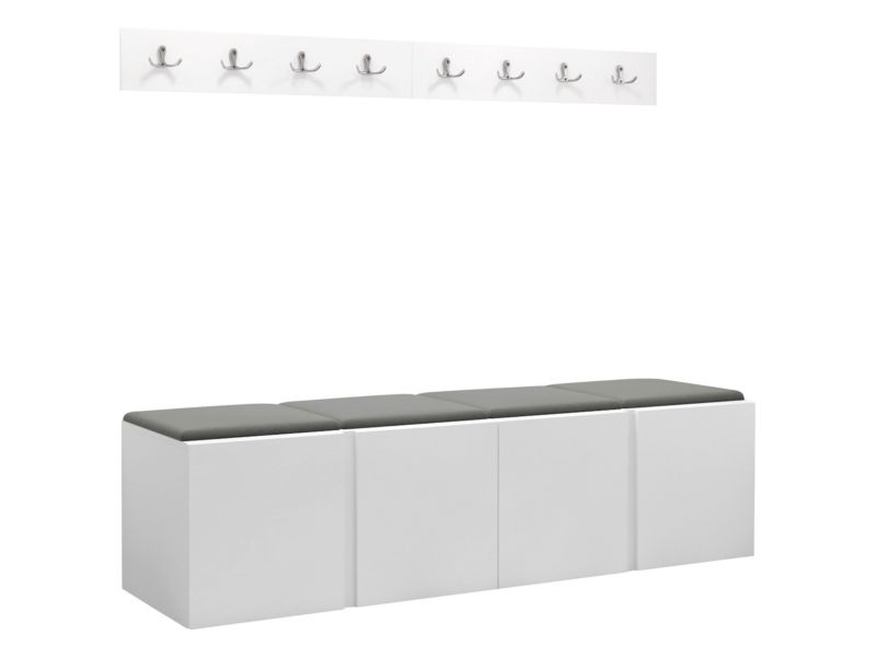 Garderoba MIRJAN 24 Orion VII biały + szary 1 kpl.