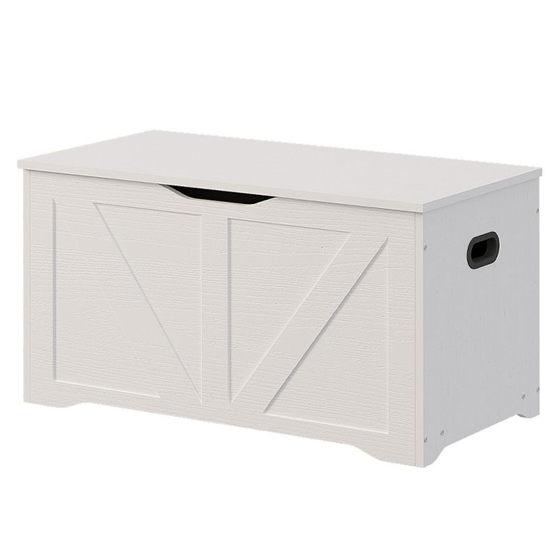 Skrzynia Rebiko drewniana do przechowywania biała kufer na pościel loft 80 cm 1 szt.