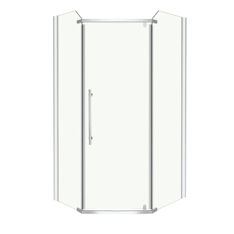 Kabina prysznicowa pięciokątna Kerra Glasgow 100x80 cm szkło transparentne profile chrom 1 szt.