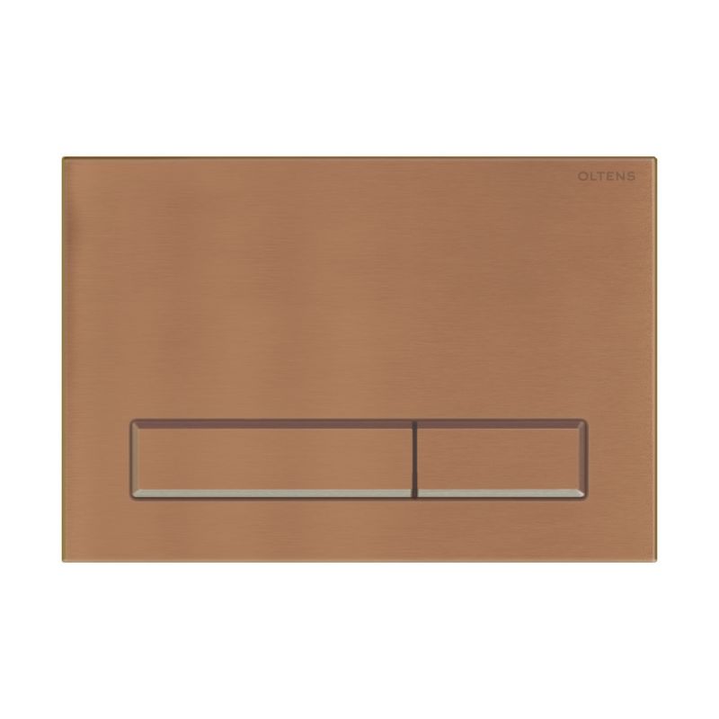 Przycisk spłukujący do WC Oltens Torne miedź szczotkowana, dwudzielny, do stelaża, 1 szt.