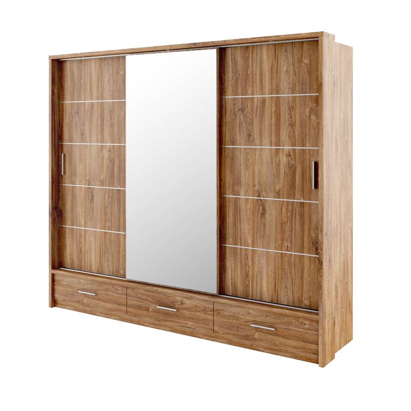 Szafa przesuwna MINIO go for it ERTA 1 z oświetleniem,dąb styrling 1 szt.