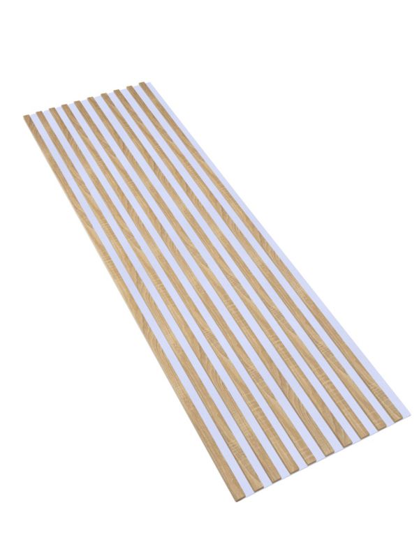 Lamele Ścienne na Białej Płycie SunWood 275x58cm Panel Dekoracyjny Dąb Sonoma 1 szt.
