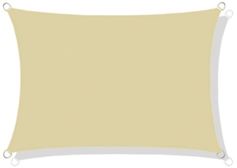 Żagiel Przeciwsłoneczny EDANTI Ogrodowy Wodoodporny 3x5 m Ciemny Beżowy Zacieniacz 1 szt.