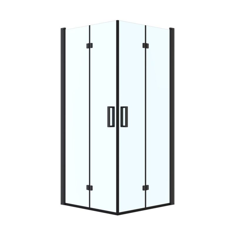 Kabina prysznicowa Oltens Byske 80x80 cm czarny mat szkło przezroczyste SmartClean 1 szt.