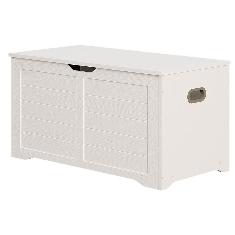 Skrzynia Rebiko drewniana do przechowywania biała kufer na koce pościel loft 1 szt.