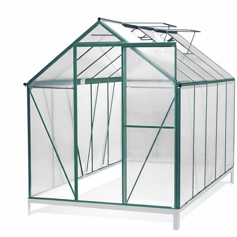 Szklarnia ogrodowa Mirpol z poliwęglanu premium 308x187x210cm zielona 1 szt.