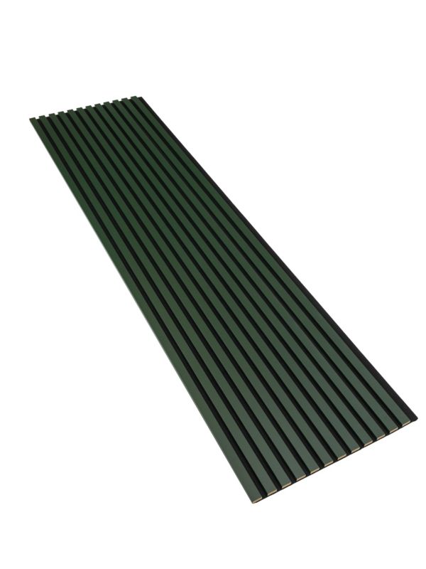 Lamele na Płycie Czarnej Ścienne SunWood 275x55cm Panele Dekoracyjne Butelkowa Zieleń 1 szt.