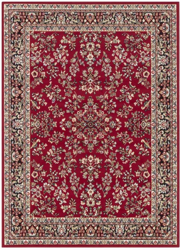 Dywan Hanse Home tradycyjny do salonu 180x260cm czerowny z miękkim włosiem 1 szt.