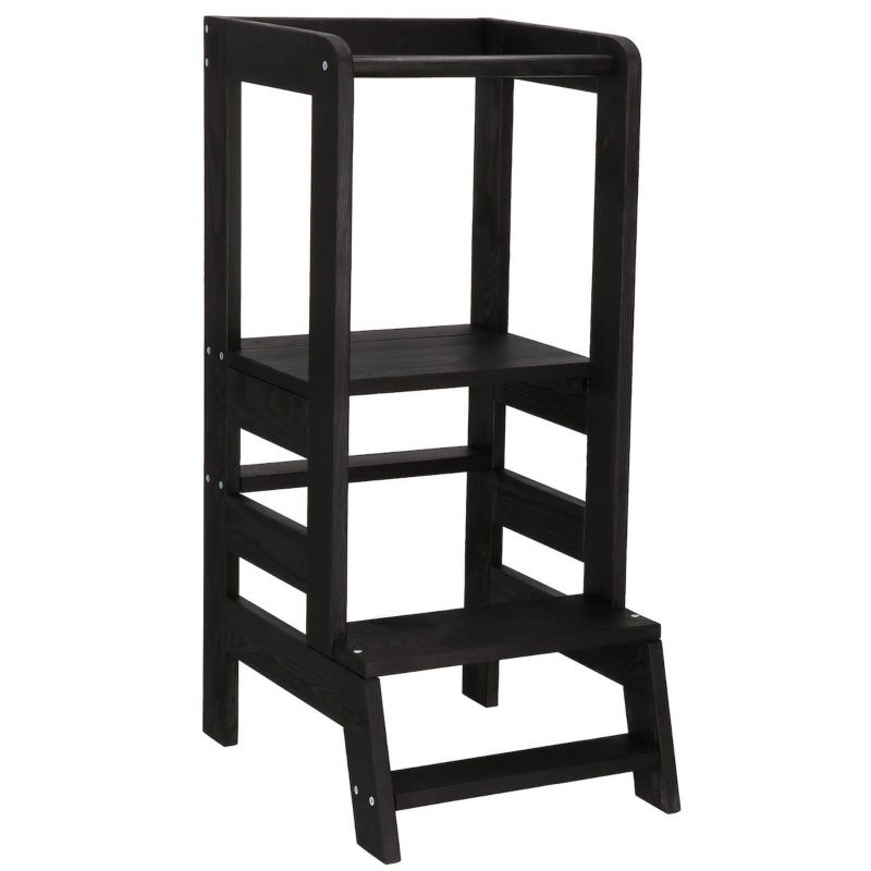 Pomocnik kuchenny Springos 90cm kitchen helper, podest dla dzieci 90 cm czarny 1 szt.