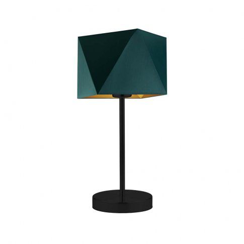 Lampka Nocna Volta Light Factory Burne Abażur Butelkowa zieleń ze złotem Diament 1xE27 1szt.