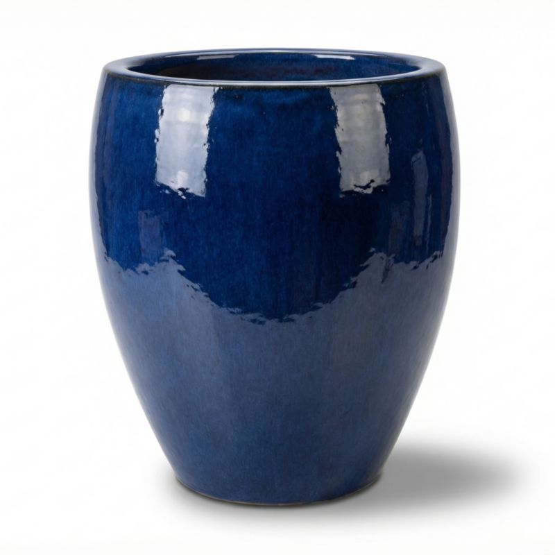 Doniczka ceramiczna Provencelia LAFONTAINE szkliwiona mrozoodporna 28 x 32 cm Azurowy 1szt