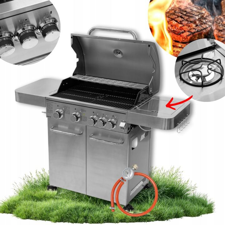 Grill gazowy nierdzewny 4+1 / 17.15kW PROLINE 1 szt.