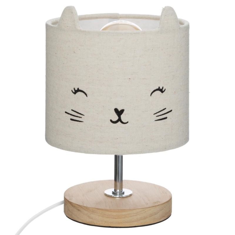 Lampka nocna dla dzieci Cat Atmosphera beż 21 cm 1 szt.