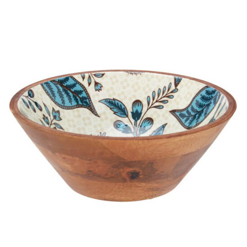 Misa z mango Koopman drewniana z dekoracyjnym kwiatowym nadrukiem 25 cm 1 szt.