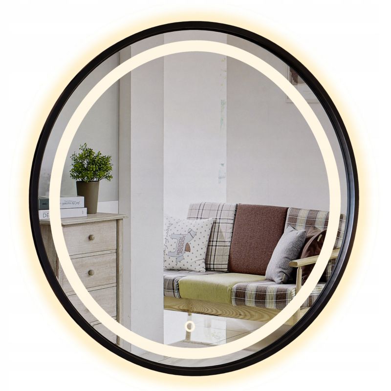 Lustro Łazienkowe Stylowelustro okrągłe średnica 60 CM z LED 1szt.