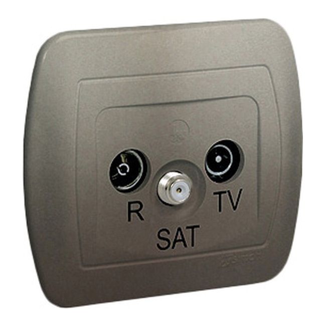 Gniazdo RTV-SAT końcowe Kontakt-Simon Akord satynowe