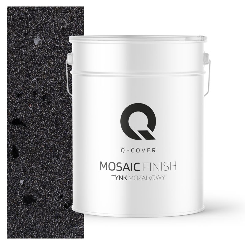 Tynk Mozaikowy Q-Cover Czarny z czarną miką M15 12.5KG