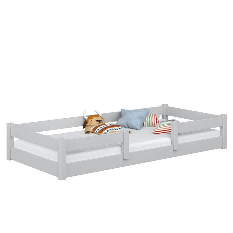 Drewniane łóżko N-WOOD niskie N01 popielaty 80x180 1szt.