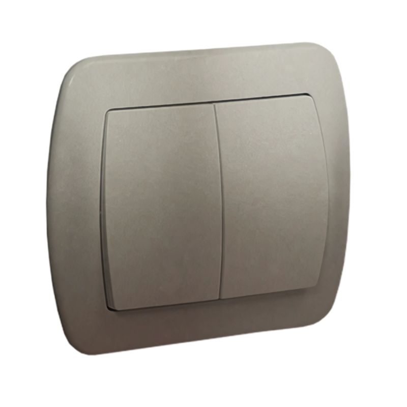 Łącznik Schodowy Podwójny Simon Akord Satyna Podtynkowy 1 szt.