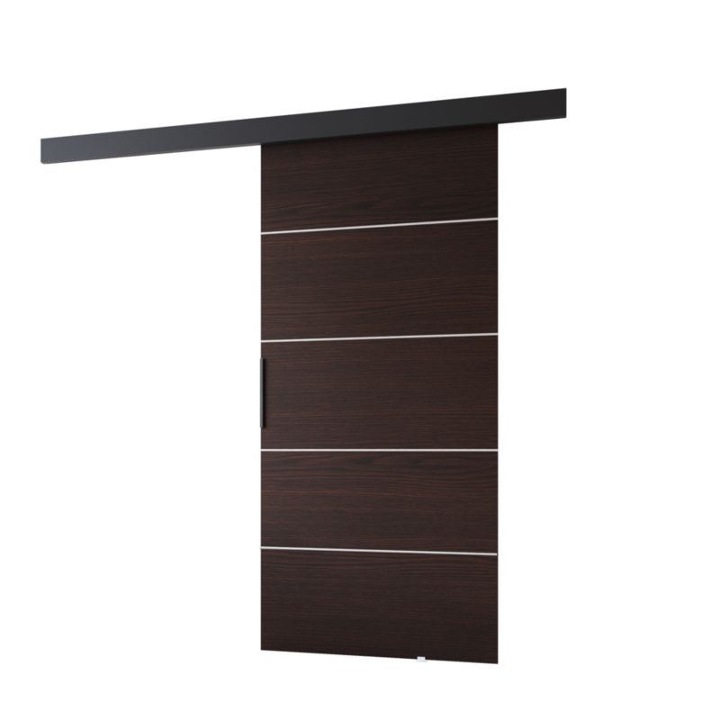 Drzwi przesuwne MINIO go for it PRIM B 76 cm wenge z czarną maskownicą 1 szt.