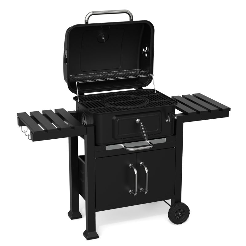 Grill węglowy ogrodowy KOLER EMBER CH2 Stal Emaliowana Ruszt Żeliwny Składane Półki Wentylowany 1 szt.