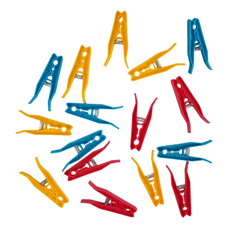 Klamerki do ubrań Sepio kolorowe plastikowe 100 szt.