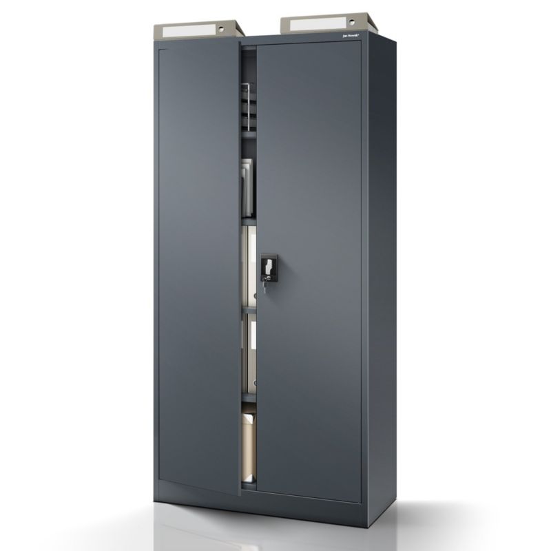 Szafa metalowa biurowa Jan Nowak 195x90x40 cm antracytowa 1 szt