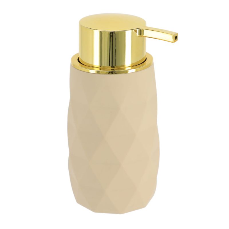 Dozownik na mydło Lorantos TENDANCE beżowy złota pompka 210 ml 1 szt.