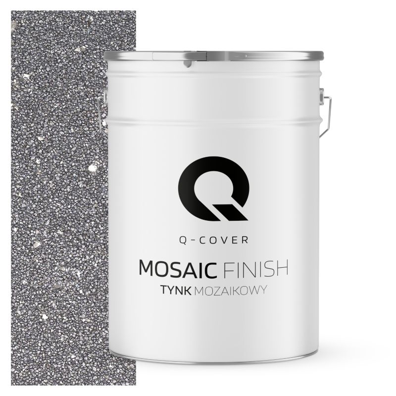 Tynk Mozaikowy Q-Cover Srebrny ze srebrną miką M54 25KG