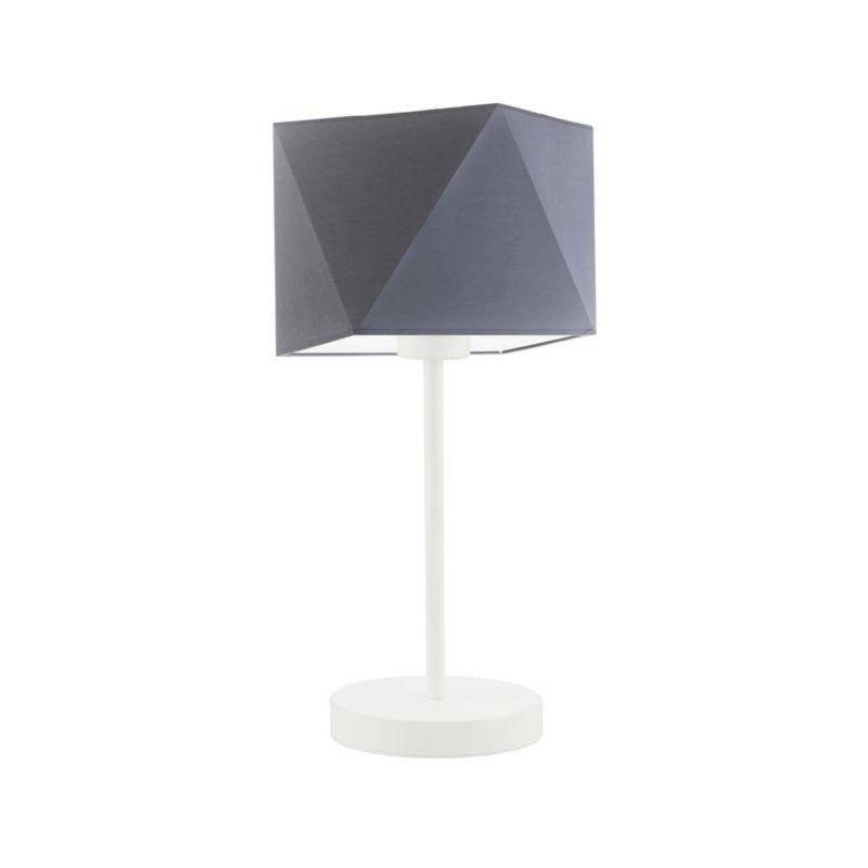Lampka Nocna Volta Light Factory Burne Abażur Szary Diament 1xE27 1szt.