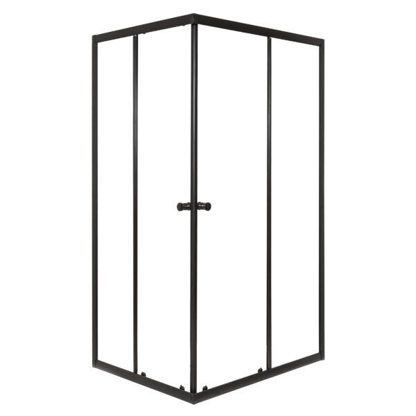 Kabina prysznicowa kwadratowa Olga BL SQ 70x80 cm bez brodzika profile czarne 1szt.