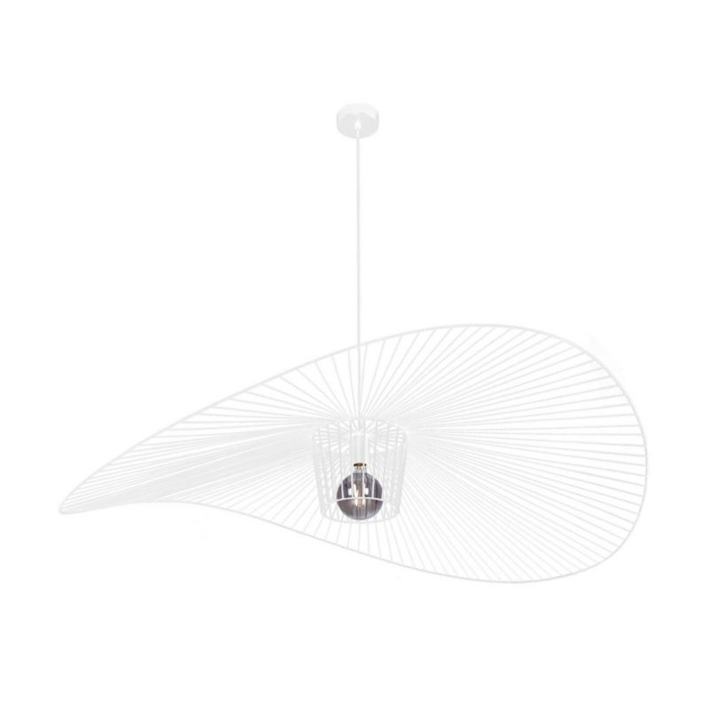 Żyrandol Kaja Kapelusz 9007 biały nowoczesny 1xE27 x 60W 1 szt.