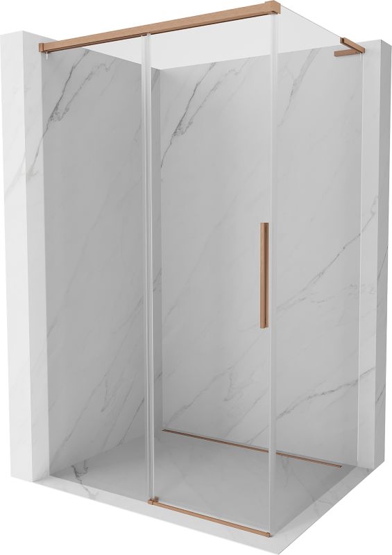 Kabina prysznicowa prostokątna Mexen Rox L miedź szczotkowana 95x90 cm 1 szt.