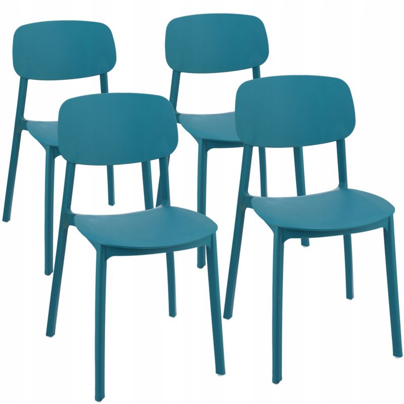 Krzesło ogrodowe JUMI plastikowe 79x40 cm marine do ogrodu na balkon taras 4 szt.