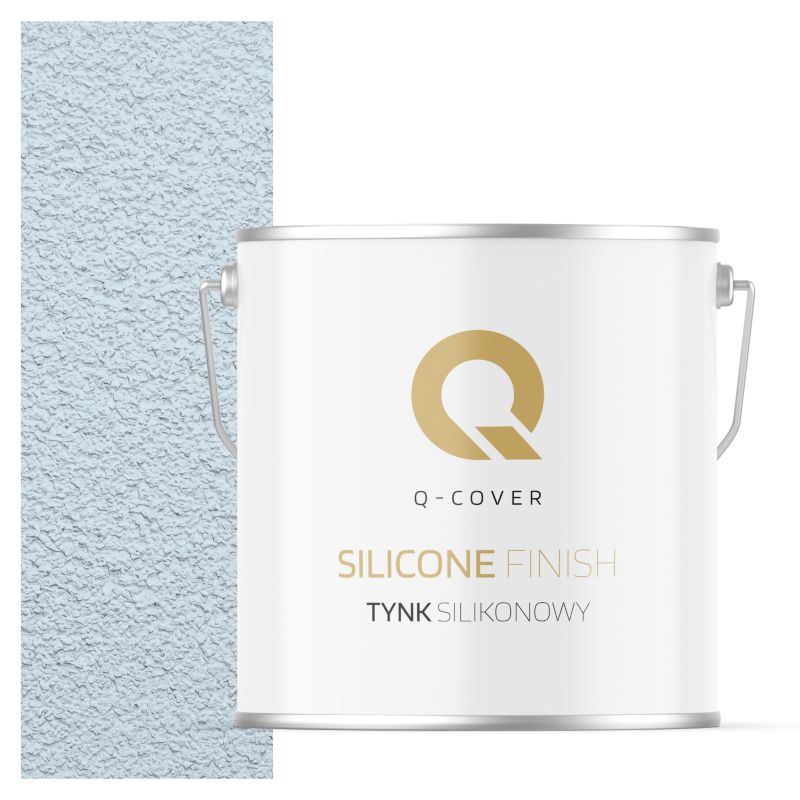Tynk Silikonowy Elewacyjny Baranek 2.0mm Q-Cover Biel złamana w niebieski F111 7KG