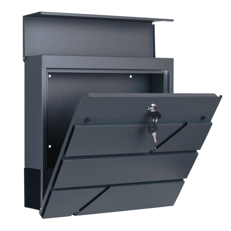 Skrzynka pocztowa na listy Bauerkraft szary antracyt 1szt.