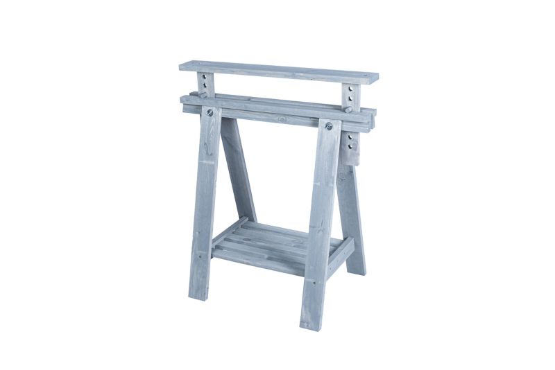 Regulowany koziołek warsztatowy MODO24 drewniany od 72 do 94 cm szary 1 szt.