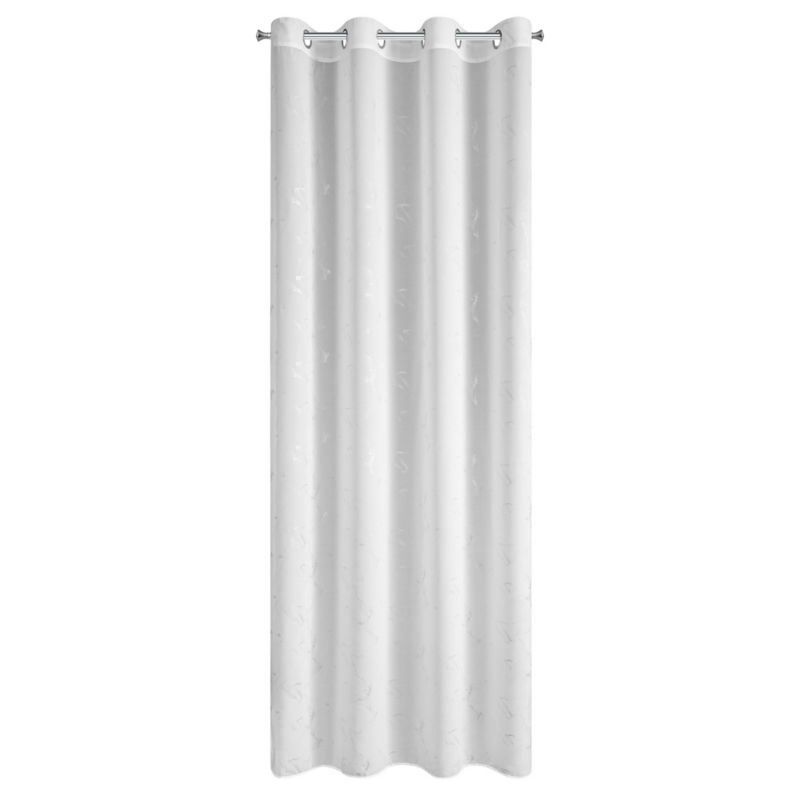 Firana Iva 140 x 270 cm biała/srebrna