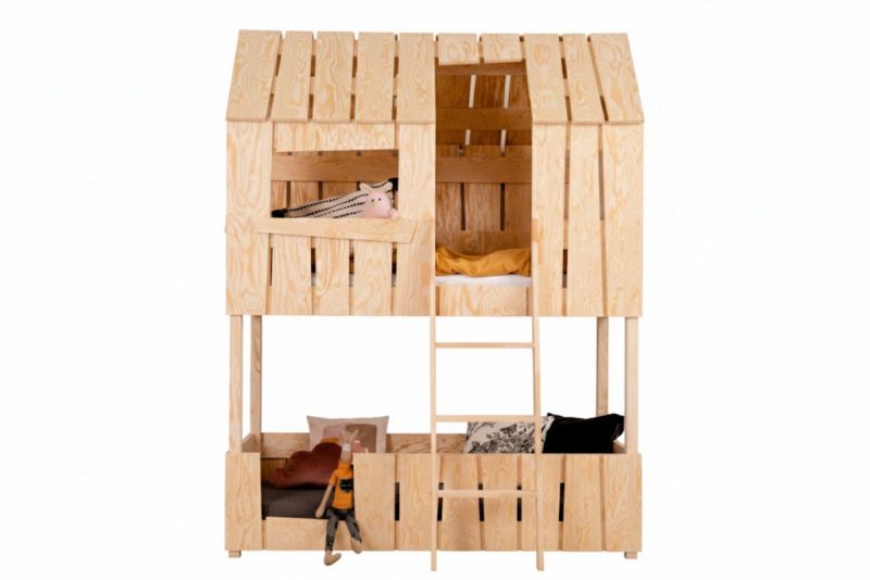 Łóżko piętrowe ADEKO Stolarnia PAT 80x180 sosna 1 szt.