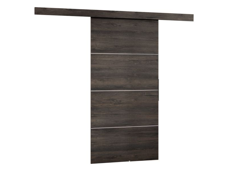 Drzwi przesuwne wewnętrzne MIRJAN 24 Malibu Plus 100 + samodomykacz jesion ciemny 1 kpl.