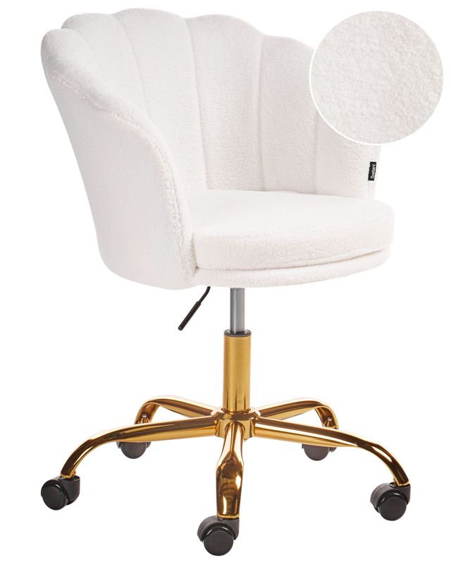 Krzesło biurowe Boucle Biały Monticello 1 szt.