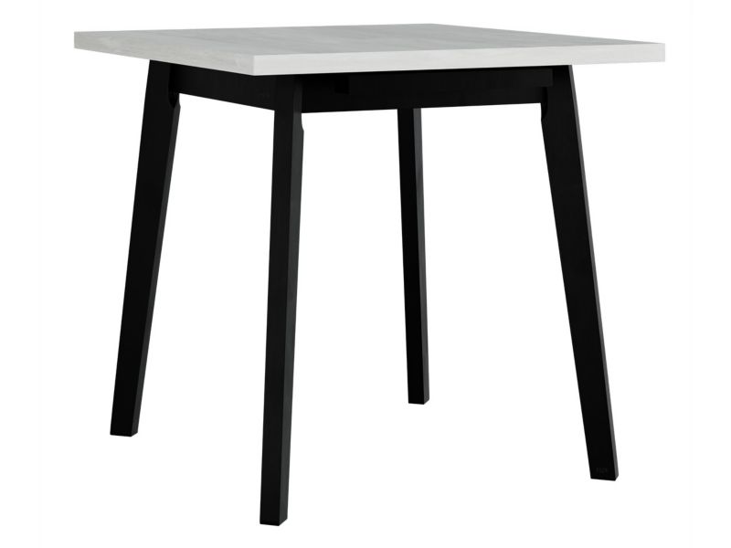 Stół kwadratowy rozkładany MIRJAN 24 Oslo I L 80x80/110 biały + czarny 1 szt.