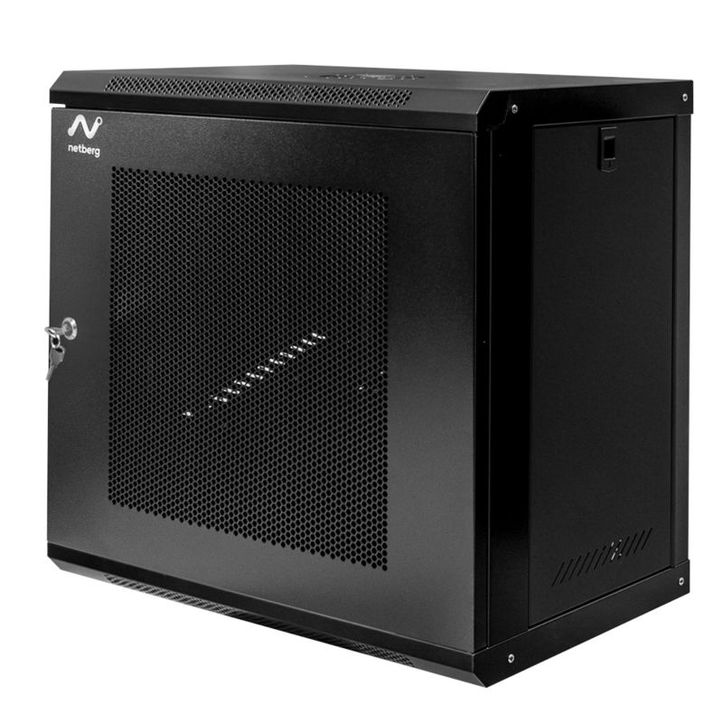 Szafa NETBERG szafka Rack 19" 12U 600x600x400 mm wisząca drzwi perforowane czarna 1szt.