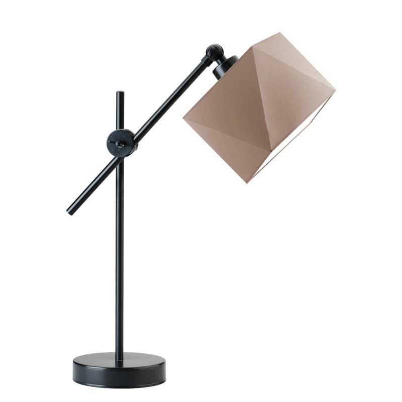 Lampka Nocna Volta Light Factory Modern Abażur Cappuccino Diament 1xE27 1szt.