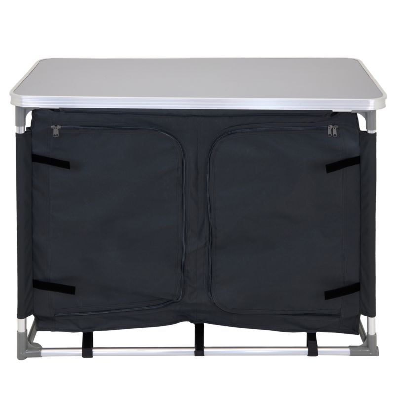 Kuchnia turystyczna JUMI ogrodowa stół kempingowy 97 cm składana czarna 1 szt.