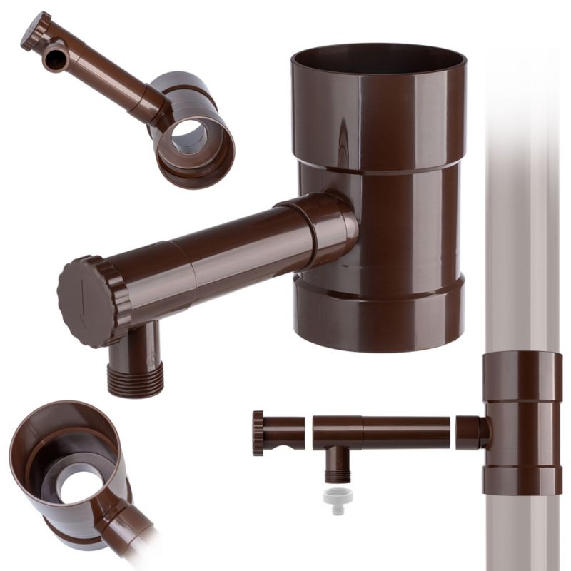 Łapacz Deszczówki KADAX Zbieracz Wody Deszczowej Z Rynny Zaworem Chwytacz 100mm 1szt.